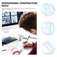 thumbnail image 3 of EeaseCA Plastic Students Drawing Ruler Multifunctional Geometric Rulers Measuring Draft Rulers, 3 of 8