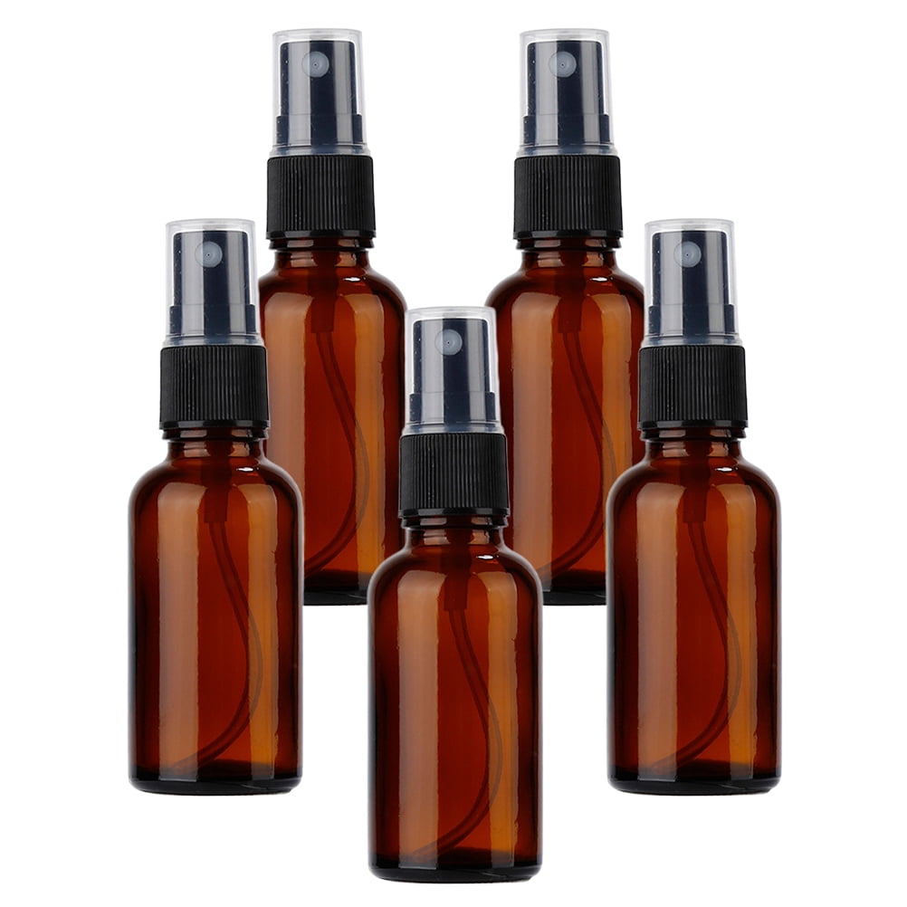 Worgeous  10 Pcs Spray Bottle Press Pump Small Travel Containers Brown