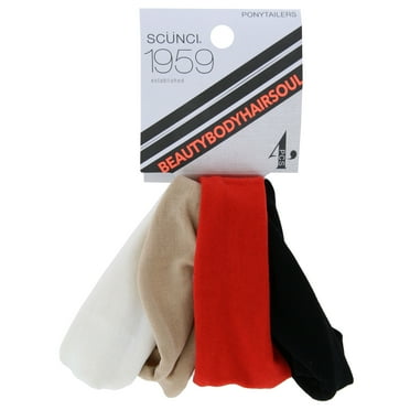 Scunci 1959 Headwrap Ponytailers, Assorted Colors, 4-Pieces
