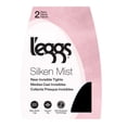 thumbnail image 2 of L'eggs Women's Silken Mist Ultra Sheer Tights Control Top Run Resistant Sheer Toe, 2 Pair, 2 of 9