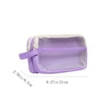 thumbnail image 3 of Large Capacity Transparent Pencil Case – Canvas Cloth, Rectangular Storage Pouch, Portable Water-Resistant, for Teens Campus Office, 3 of 9