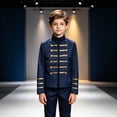 thumbnail image 7 of LYHaoo Boys Halloween Long Sleeve Jacket Stand Collar Dress Up Jacket Coat for Kids Party Performance Outfits(15-16 Years), 7 of 7