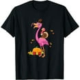 thumbnail image 1 of Flamingo Thanksgiving Halloween Gift T-Shirt - White - XL, 1 of 2