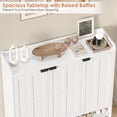 thumbnail image 6 of Homfa 7-Tier Shoe Cabinet with 3 Doors, 47.9” Wide Shoe Rack with 4 Adjustable Shelves, Shoe Organizer Cabinet for Entryway Living Room, White, 6 of 7