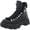 Black Pari, variant on Cool Planet by Steve Madden Womens Cycloneee Faux Leather Hiking Boots