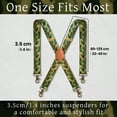 thumbnail image 2 of Camo Suspenders for Men Heavy Duty Adjustable X Back 1.4" Wide Mens Suspenders with 4 Snap Hook, 2 of 6