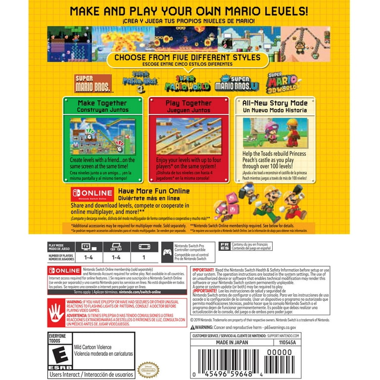 Nintendo Super Mario Maker 2 Game for Switch - U.S. Version