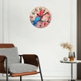 thumbnail image 3 of Battery Operated Analog Wall Clocks Non-Ticking Silent Modern Clock Decorative for Home,Office-Red Parrot Sitting On The Branch Of Blooming Tree(14inch), 3 of 4