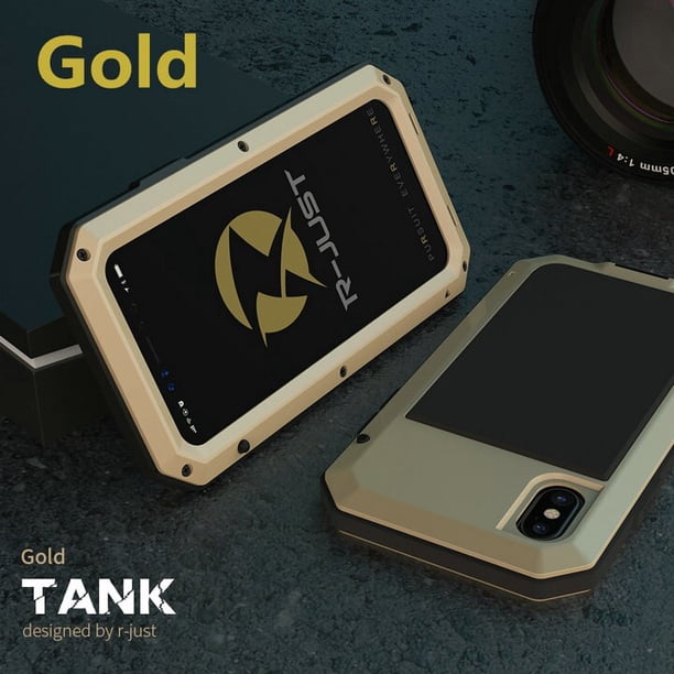 Heavy Duty Protection Armor Metal Phone Case para iPhone 14 13 12 11 Pro XS MAX SE XR X 6 6S 7 8 Plus Cubierta de aluminio a prueba de golpes Tan Jianjun unisex