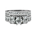 thumbnail image 2 of Dazzlingrock Collection 1.90 Carat (ctw) 10K Round White Diamond Ladies Bridal Engagement Ring Set, White Gold, Size 4, 2 of 4