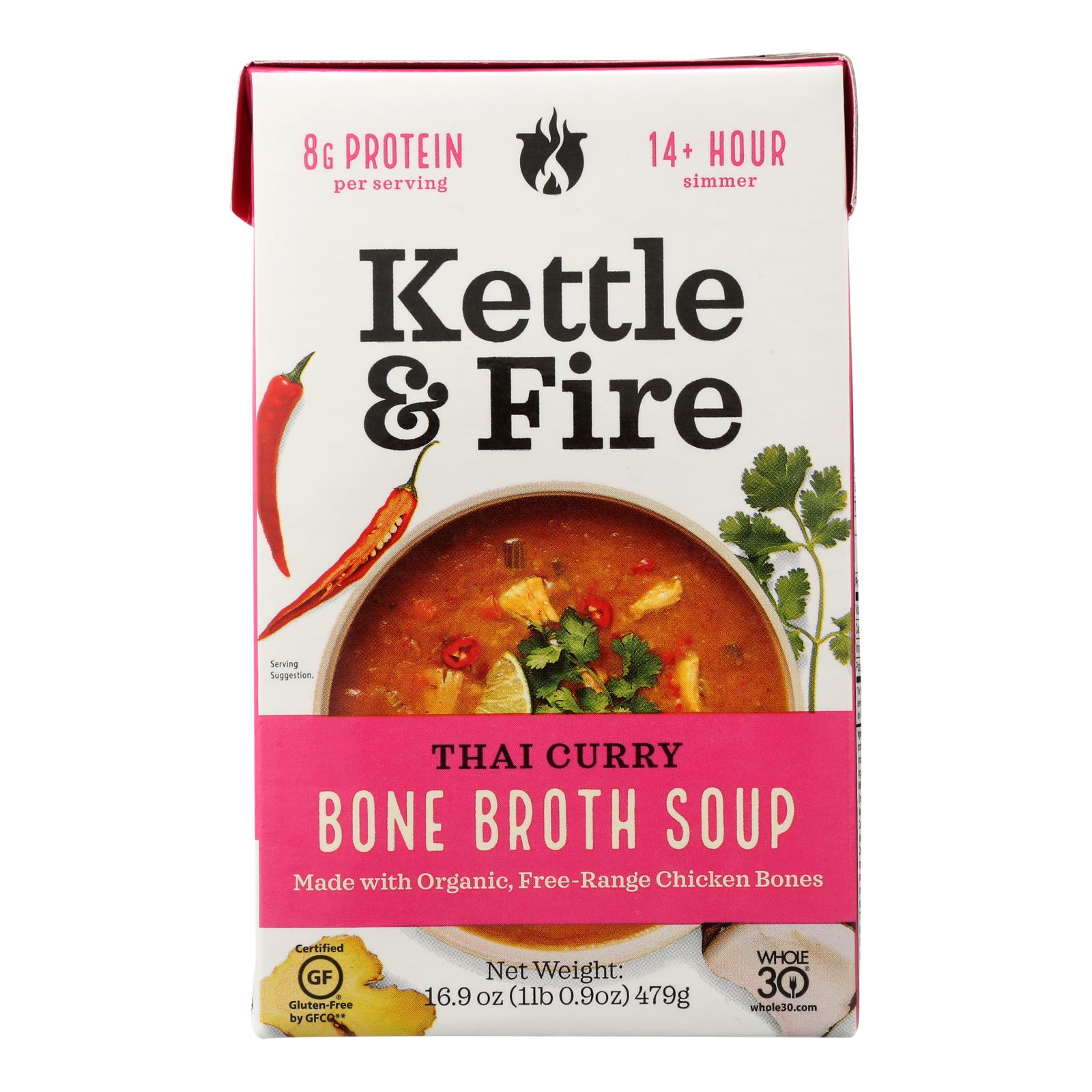 Kettle And Fire Thai Curry Soup With Bone Broth Case Of 6 16.9 Oz
