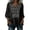 Black, variant on ClodeEU Women's V Neck 3/4 Sleeve Puff Sleeve Loose Blouse,Solid Color Casual Summer Top a-Green,Women's Plus L