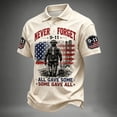 thumbnail image 3 of 9/11 25th Anniversary Shirt Faith Hope Courage Printed Mens Polo Shirts | 9/11 25th Anniversary Shirt Vintage Memorial Printed Short Sleeve Courage Patriotic American Flag Honor Tee, 2XL, 3 of 4