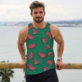 thumbnail image 6 of Daiia Watermelon Printed Men's Quick Dry Fit Muscle Tank Top Slim-Fit Tank Workout Tank Top Lightweight Sports Tank Top-3X-Large, 6 of 7