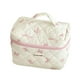 thumbnail image 4 of Bolsa de maquillaje, bolsa de aseo con asa, bolsa de cosméticos resistente, organizador de cosméticos de viaje portátil, bolsa organizadora de lavado rosa, 4 of 8