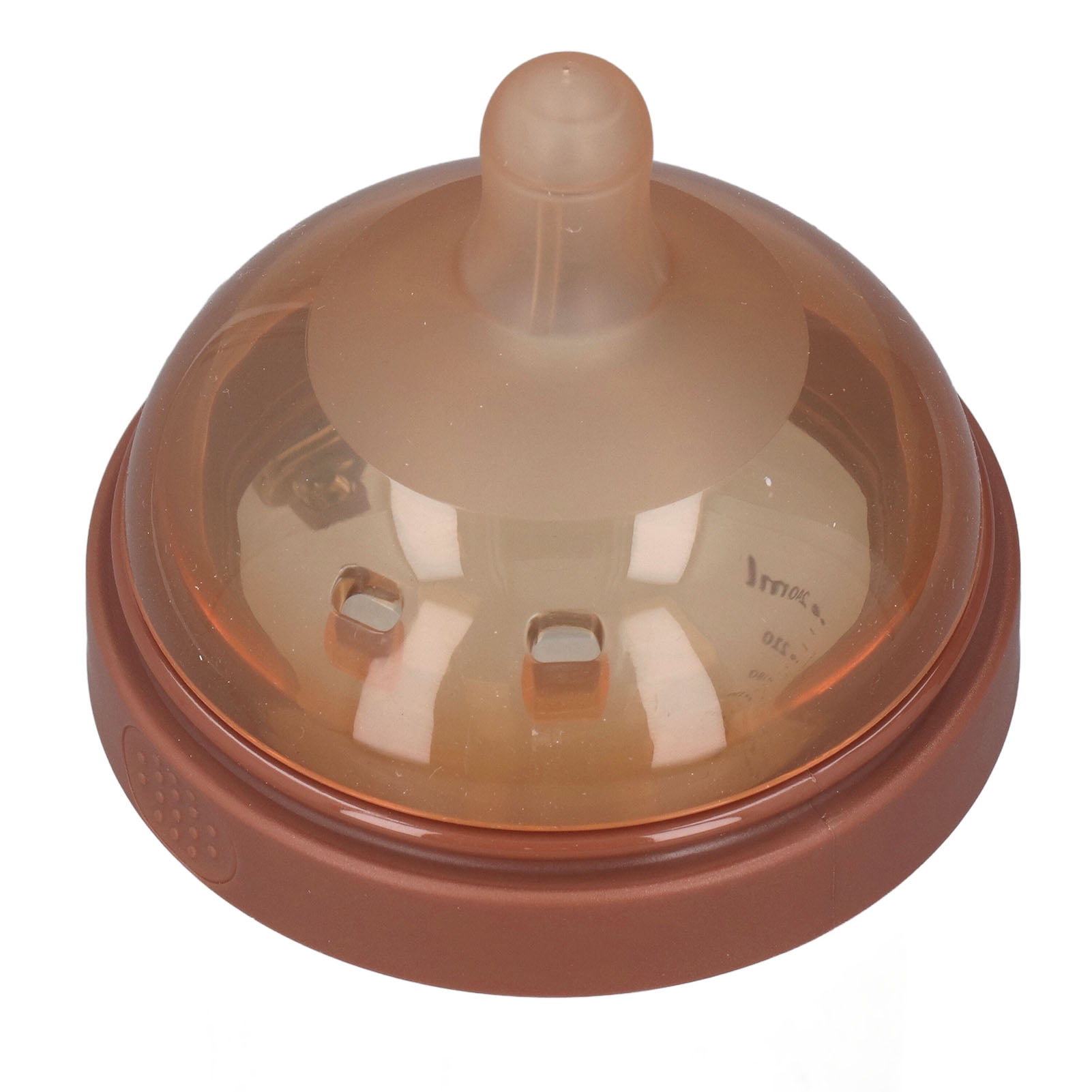 YAHHU Wide Mouth Anti-Colic Infant Breastmilk Bottle Flip Top PPSU Baby Feeding Bottle 8 oz (240 ml), Brown, 2 Round Hole 3-6 Months