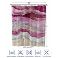 thumbnail image 4 of Split Shower Curtain for Transfer Bench, Pink Coastal Fabric Shower Curtains for Bathroom, Summer Beach Nautical Abstract Art Tub Sliding Transfer Bench Waterproof Bath Curtains 72"x96", 4 of 9