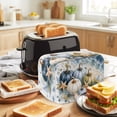 thumbnail image 3 of Coastal Thanksgiving Toaster Cover 4 Slice, Fall Blue Green Pumpks Beach Starfish Dustproof Bakeware Oven Protector with Top Hook, Waterproof Small Kitchen Appliance Toasters Dust Cover, 12"x11"x8", 3 of 9