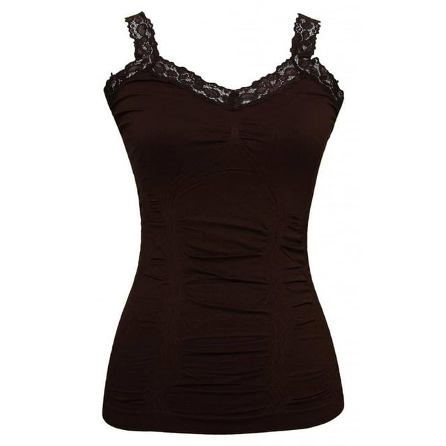 Camisoles à Dentelle pour Femmes - Marron