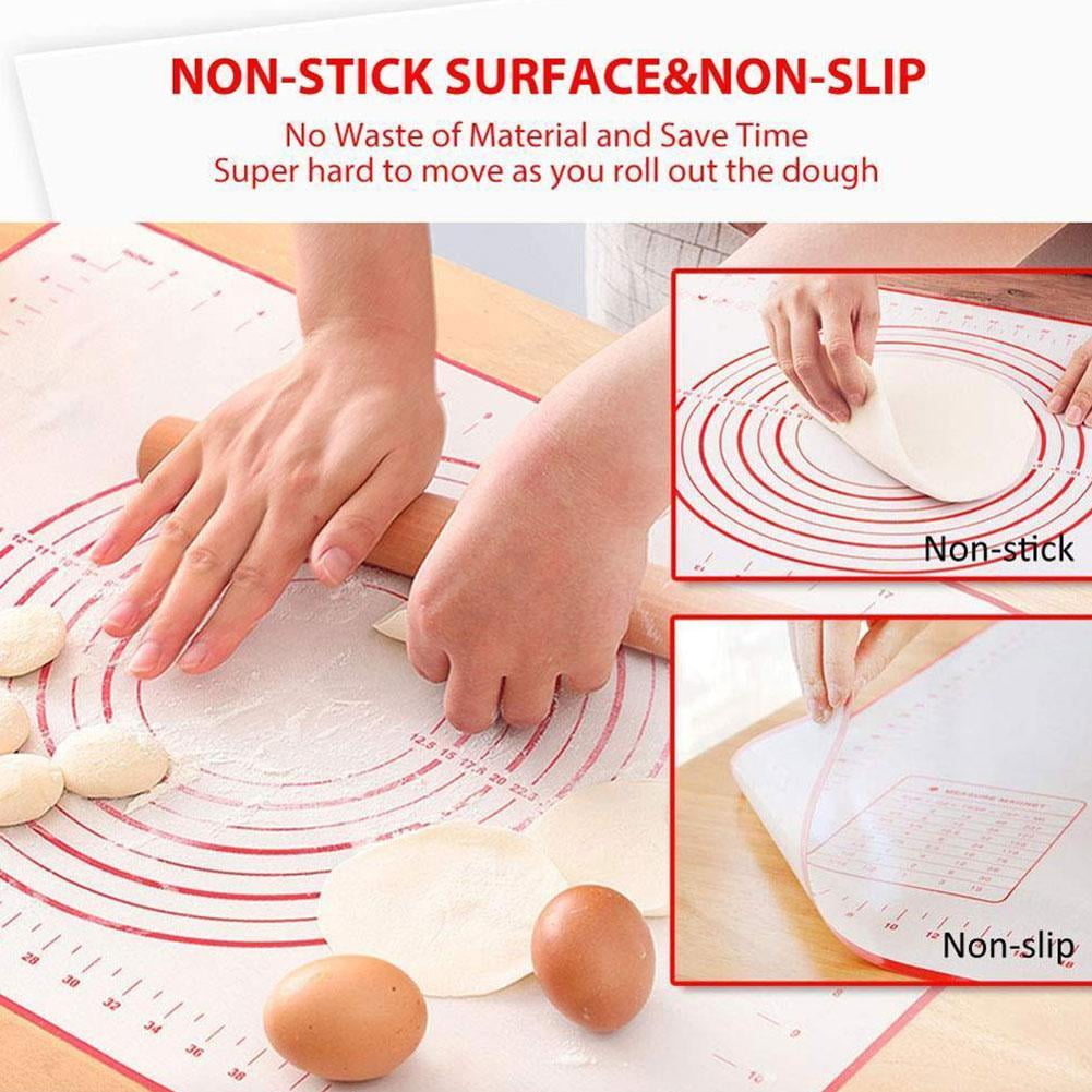 Details about   Silicone Non-stick Roll Pad Cake Dough Mat Pastry Clay Fondant Baking Mat XL 