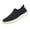 Black_001, variant on Domuza Men's Slip On Canvas Loafers, Breathable Woven Fabric Casual Walking Shoes, Lightweight Cushioned Platform Slip In Sneakers for Daily Wear Black 7.5 (EU-40)