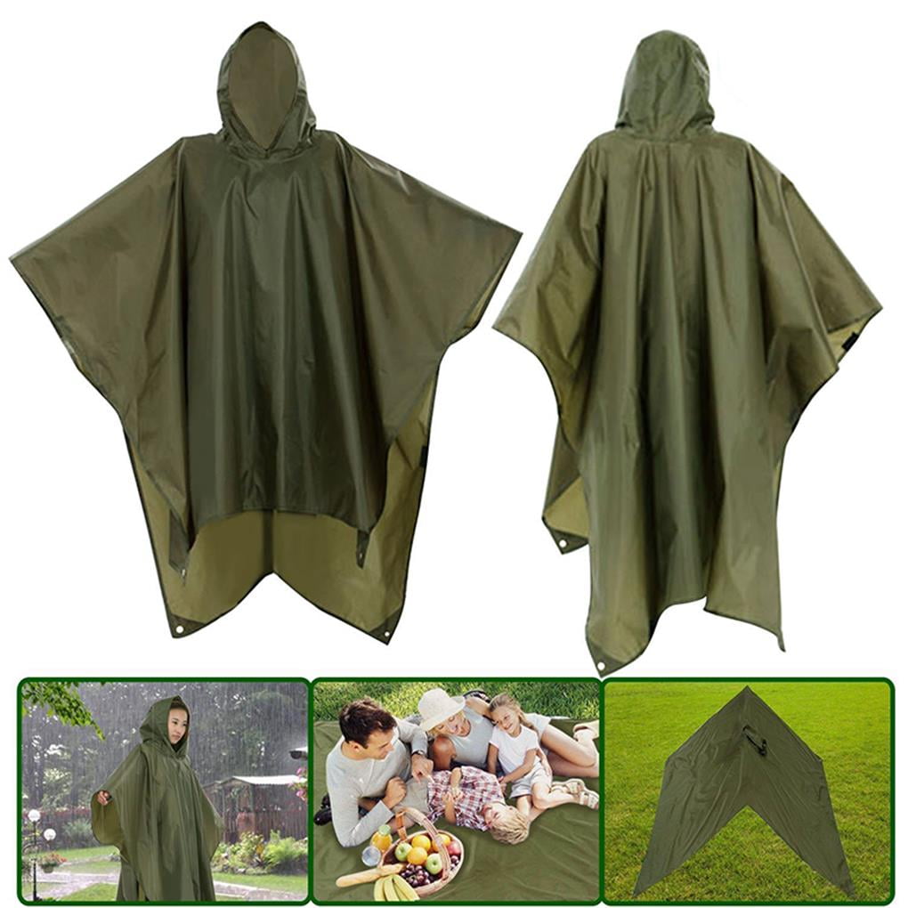 Yingyy Light Rain Coats Wear Resistant Backpack Raindrops Cover Raincoat Poncho Jacket Waterproof Outdoor Tent Rainshade Picnic Mat Army Green Other