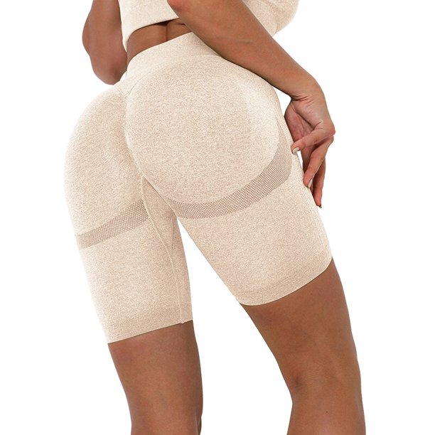 Pantalones cortos sin costuras de verano para mujer, mallas deportivas de realce para gimnasio, pantalones cortos ajustados de cintura alta, pantalones cortos de entrenamiento informales Tan Jianjun unisex
