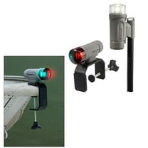 Attwood 14194-7 Gray C-Clamp Mount Portable LED Navigation Light Kit With Telescoping Pole