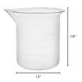 thumbnail image 3 of Plastic Beaker, 25ml - Polypropylene Plastic - Raised Graduations, Tapered Spout - Euro Design - Eisco Labs, 3 of 3