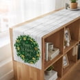 thumbnail image 6 of Table Runners 70 Inches Long Dress Scarves, St Patricks Day Farmhouse Coffee/Dining/Kitchen Table Decor, Holiday Table Runner, Spring Gold Coin Green Shamrock Wooden Grain 13x70 Inch, 6 of 9