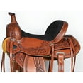 thumbnail image 4 of ZI COMFYTACK Western Horse Barrel Racing Trail Pleasure American Leather Saddle With Tack Set Brown, 4 of 8