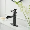 thumbnail image 5 of BWE Waterfall Oil Rubbed Bronze Bathroom Sink Faucet Single Handle One Hole, 5 of 6