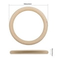 thumbnail image 2 of 12pcs Schima Wood Curtain Rings Apply for Curtain Rod Drapery Rings Linen 95~97x10mm Inner Diameter: 75mm, 2 of 6