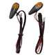 thumbnail image 2 of Luz De Señal De Giro De Motocicleta, Lámpara Intermitente De Motocicleta De Estilo De Fibra De Carbono Universal A Prueba De Polvo 2 Uds 12V 3W Para Scooter De Bicicleta Cergrey Motorbike Driving Light, 2 of 8