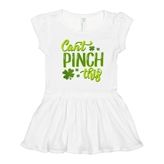 Inktastic St. Patrick's Day Can't Pinch This Hand Lettering Girls Toddler Dress