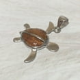 thumbnail image 2 of Beautiful Hawaiian Genuine Koa Wood Sea Turtle Necklace, Sterling Silver Koa Wood Turtle Pendant, N8169 Birthday Mom Gift, Statement PC, 2 of 5