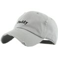 thumbnail image 1 of Daddy Dad Hat Vintage Distressed Cotton Adjustable Baseball Cap, 1 of 4