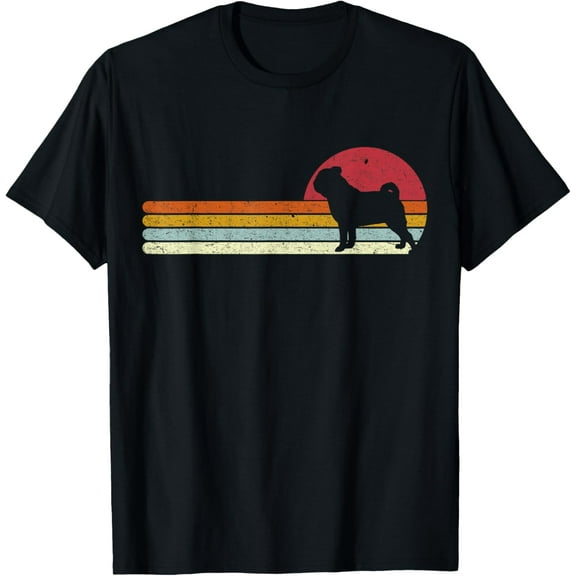 Sunset Pug Distressed Mops Carlino Carlino for Dog Owners T-Shirt