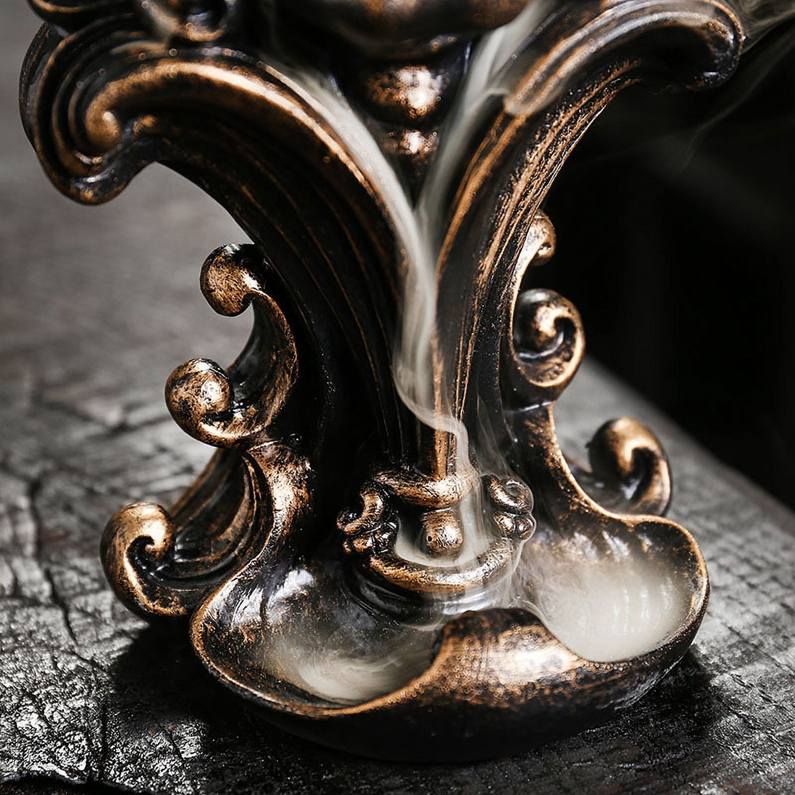 Backflow Incense Holder Burner Resin Skull Incense Burner Waterfall Incense Burner Home Decor