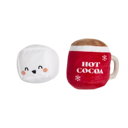 Pearhead Hot Cocoa Cat Toy Set  Crinkle  Rattle and Cat Nip Christmas Pet Toy Set  Cat Owner Holiday Playtime Accessory