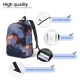 thumbnail image 5 of Daiia Winter Fire Dragon Vintage Canvas Backpack for Men and Women ,Hiking Backpack,Travel Laptop Bag for School,Large Capacity Backpack-Medium, 5 of 7