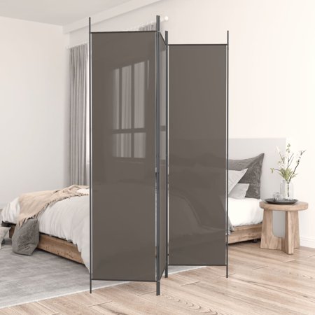 vidaXL 3枚パネル 間仕切り アントラシート 150x200cm ファブリック家具 間仕切り 代引不可