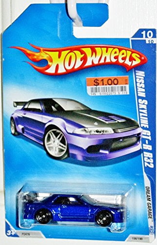 Hot Wheels 2009-156 Dream Garage Blue 2001 Nissan Skyline GT-R R32 - 1:64 Scale Die Cast Model Car