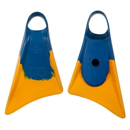 UPC: 0032187861204 | Churchill Makappuu Adult Unisex Floating Rubber Swim Fins  Blue/Orange  Small