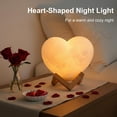 thumbnail image 3 of Veilleuse en Forme de Cœur 16 Couleurs à Intensité Réglable Commande Tactile avec Télécommande pour Chambre Cadeau de Noël Saint-Valentin, 3 of 7