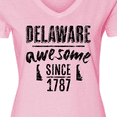 thumbnail image 4 of Inktastic Delaware Awesome Since 1787 Women's V-Neck T-Shirt, 4 of 5