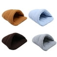 thumbnail image 4 of Thick Fleece Warm Dog Cat Tent Cave Nest Bed Slipper Shape Pet Sleeping Bag, 4 of 7