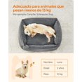 thumbnail image 4 of Feandrea Cama para Perros, Sofá para Mascotas, 90 x 75 x 25 cm, Bordes Elevados, Fondo Antideslizante, Funda Extraíble, L, para Perros Medianos, Gris Claro MPGW11GG, 4 of 9