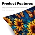 thumbnail image 2 of Starry Sky Sunflower Butterfly with Unique Patterns Covers - Set of 2 Throw Pillows for Home Decor - Available in 16x16, 18x18, 20x20 Inches for Various Occasions, 2 of 6