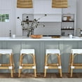 thumbnail image 6 of Butler Specialty Company Robias Rectangular Rattan 30" Bar Stool - Glossy White, 6 of 6
